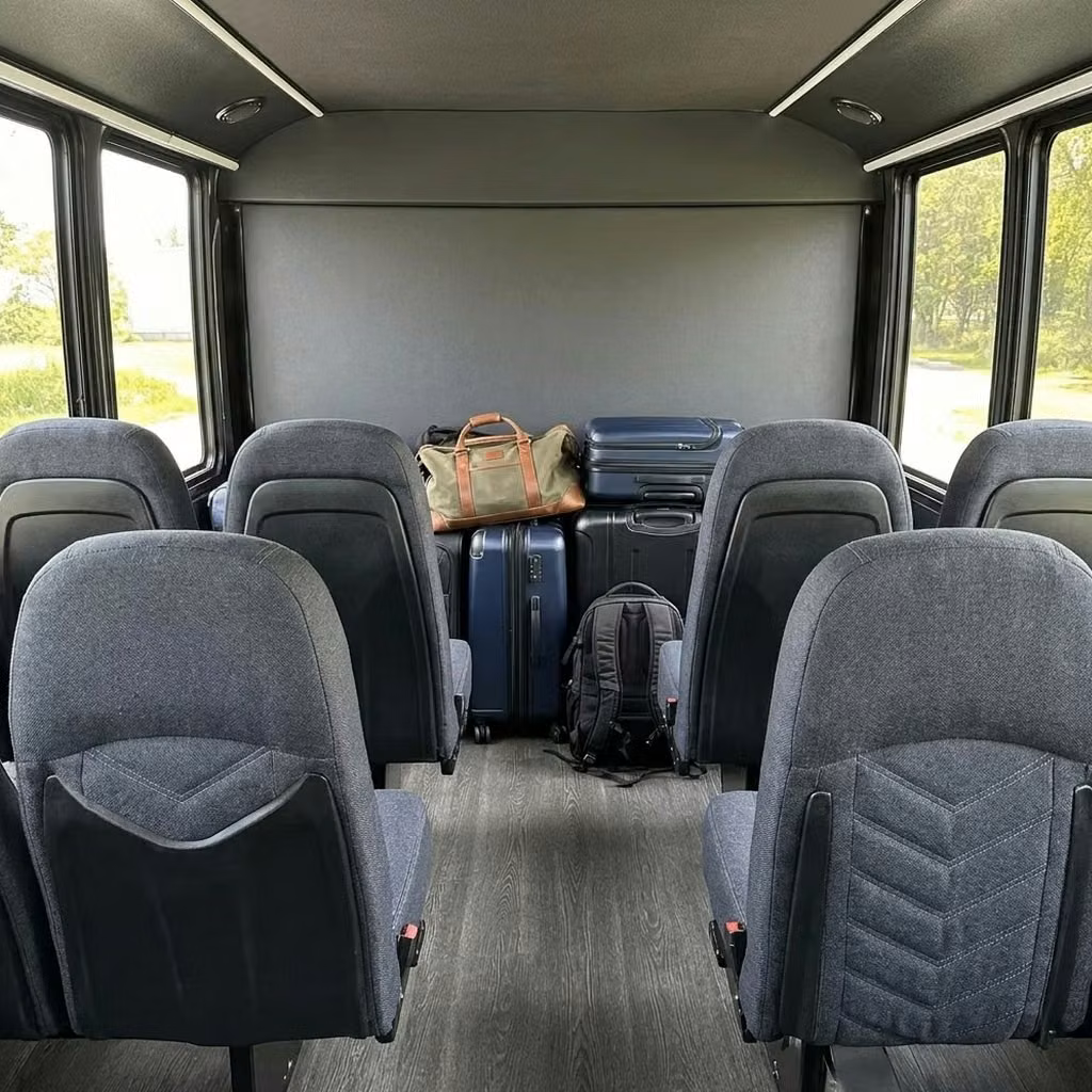 culver city 25 passenger minibus luggage area