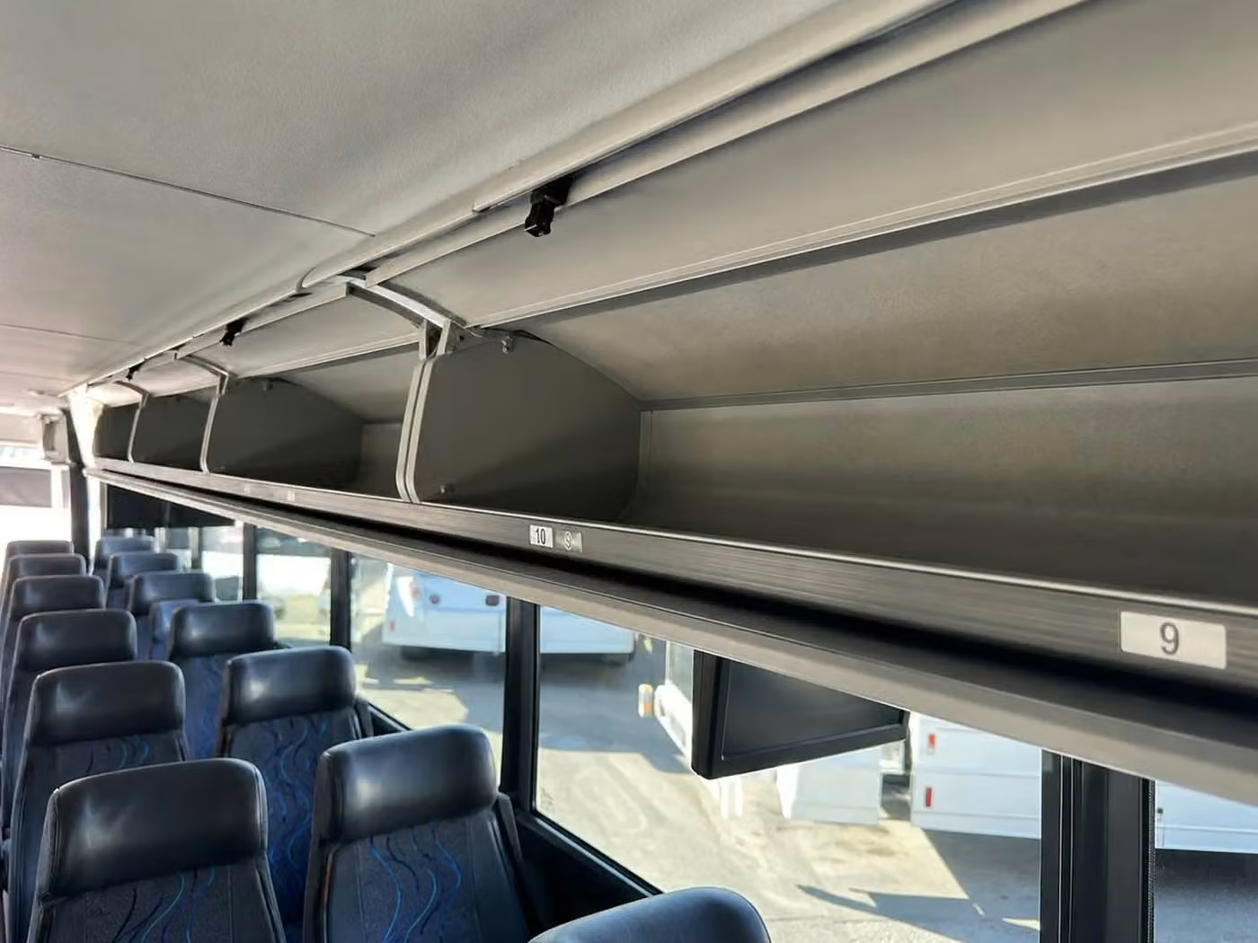 culver city 25 passenger minibus overhead storage