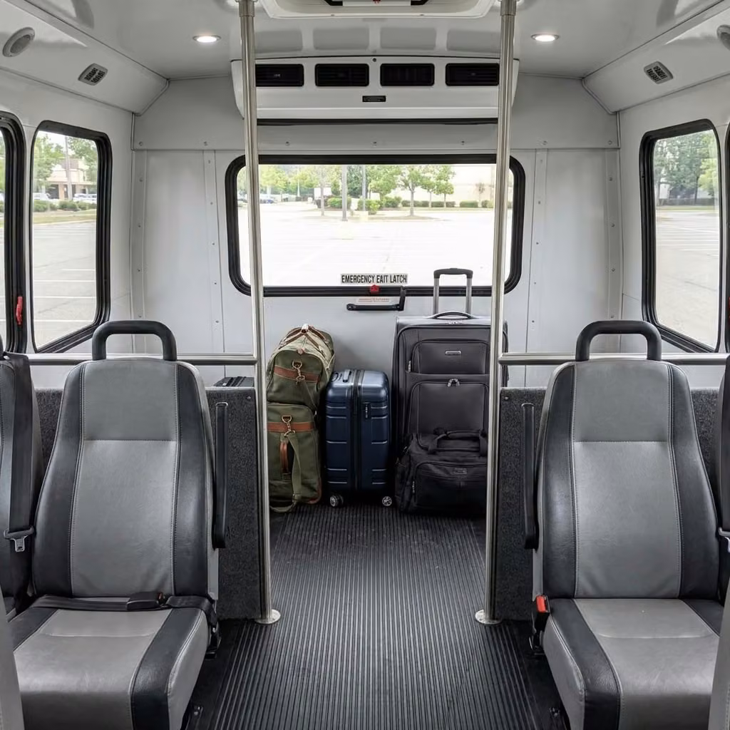culver city 28 passenger minibus luggage area