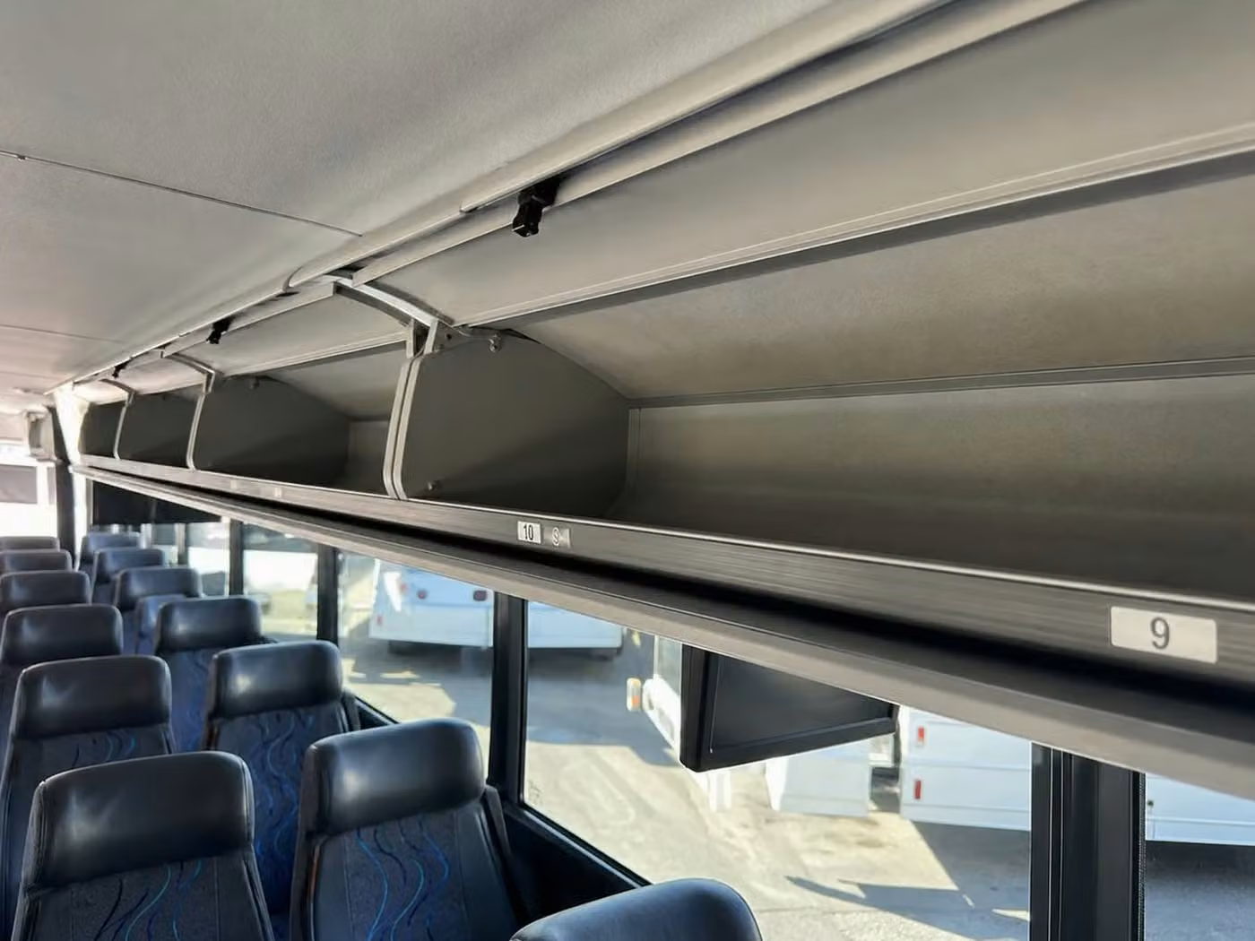 culver city 28 passenger minibus overhead storage