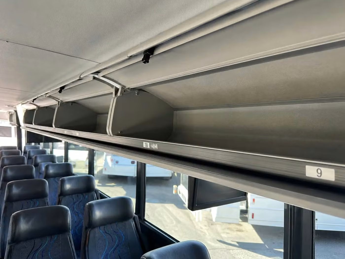 culver city 56 passenger charter bus overhead storage