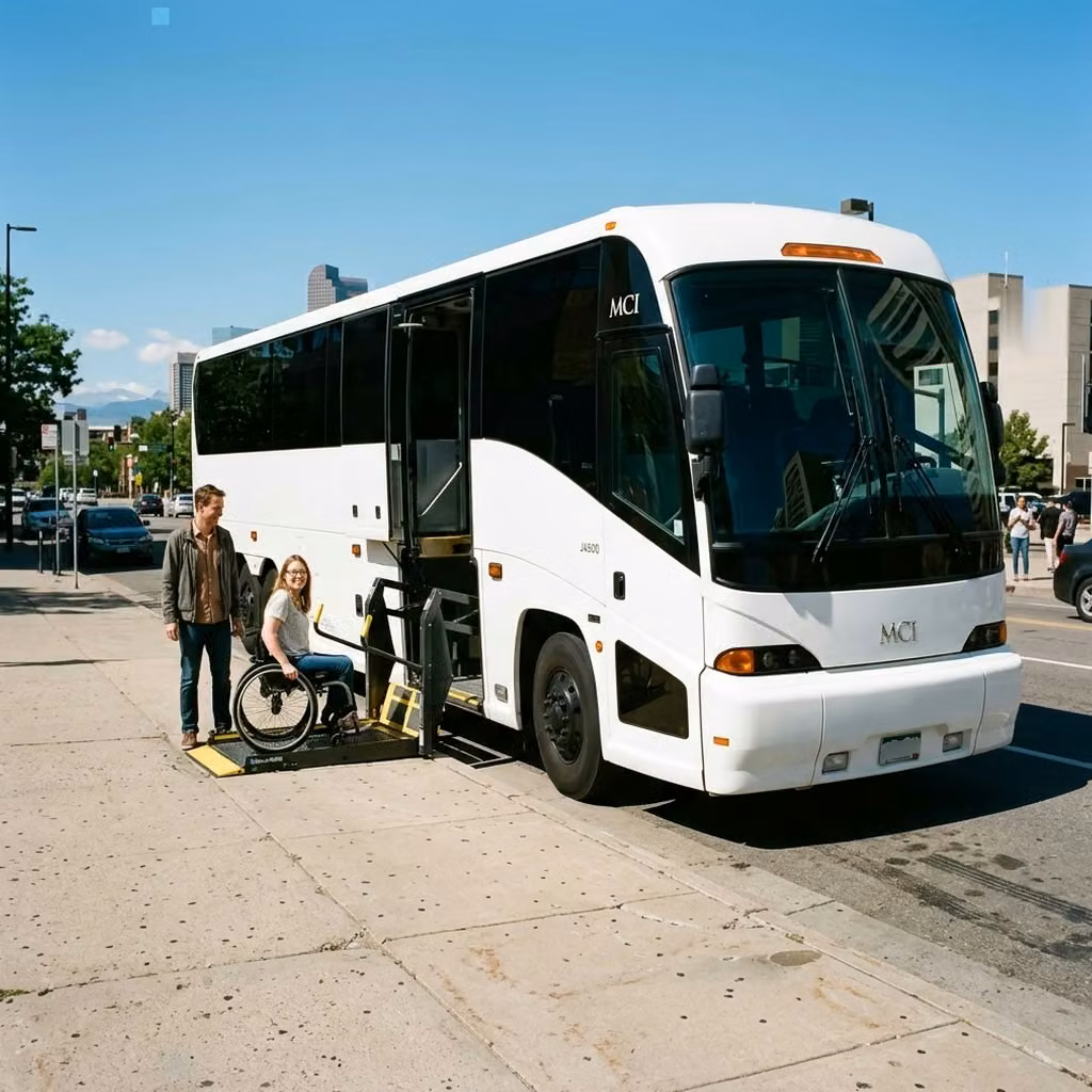 culver city 56 passenger charter bus wheelchair lift