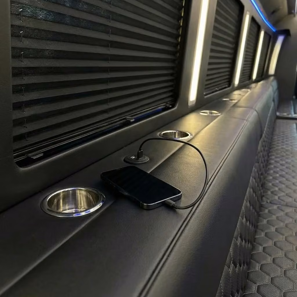 culver city party bus usb charging
